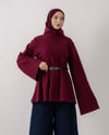 Serez Kemerli Bordo Tunik