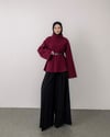 Serez Kemerli Bordo Tunik