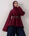 Serez Kemerli Bordo Tunik