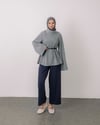 Serez Kemerli Gri Tunik