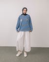 Şeritli Mavi Sweat