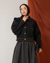 Siyah Triko Bomber Ceket