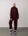 Sweat Pantolon Bordo Takım