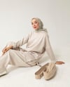Sweat Pantolon Krem Basic Takım