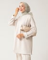 Sweat Pantolon Krem Basic Takım