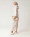 Sweat Pantolon Krem Basic Takım