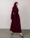 Talin Oversize Bordo Elbise