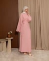 Taş Süslemeli Pembe Elbise