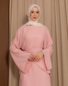 Taş Süslemeli Pembe Elbise