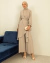 Tunik Pantolon Taş Krep Takım