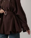 Tuya Oversize Kahve Ceket