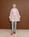 Yakası Bağcık Detaylı Pembe Tunik