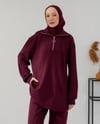Yarım Fermuarlı Bordo Oysho Takım