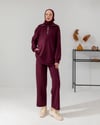 Yarım Fermuarlı Bordo Oysho Takım
