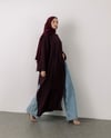 Yırtmaçlı Mürdüm Uzun Tunik