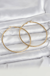 316L Çelik Gold Renk 60 mm Halka Kadın Küpe