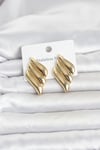 316L Çelik Gold Renk Motif Model Kadın Küpe