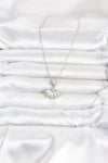 316L Çelik Zincir Gümüş Renk Yelpaze Model Kadın Kolye