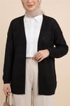 Ajurlu Dalga Desenli Triko Hırka -Kahve-Hırka-109-9796-R15