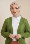 Ajurlu  Desenli Baharlık Hırka    -F.Yeşili-Hırka-109-9869-R67