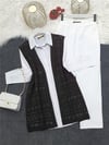 Ajurlu Desenli Sıfır Kol Triko Hırka -Siyah-Hırka-109-9742-R01