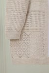 Ajurlu Mevsimlik Triko Hırka  -Taş-Triko Hırka-109-9824-R43