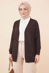 Araboy Ajurlu Triko Hırka -K. Kahve-Hırka-109-9201-R54