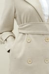 Arkası Bolero Detaylı Kemerli Kaşe Kaban -Bej-Kaban-286-2107-R56