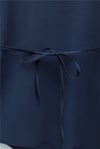 Asimetrik Kesim Beli Bağcıklı Oversize Modal Tunik -Lacivert-Tunik-120-1656-R03