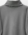 Balıkçı Yaka Yırtmaçlı Kaşkorse Tunik  -Gri-Tunik-253-13108-R11