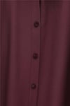 Balon Kol Düğmeli Kısa Poplin Gömlek -Bordo-Gömlek-432-24135-R04