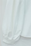 Balon Kol Düğmeli Kısa Poplin Gömlek -Beyaz-Gömlek-432-24135-R02