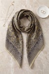 Barok Desen Coton Eşarp -Hardal-Eşarp-201-10116-R08