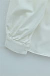 Bebe Yaka Dantel Detaylı Düğmeli Poplin Gömlek  -Ekru-Gömlek-364-6023-R07
