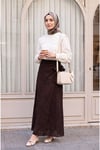 Bebe Yaka Dantel Detaylı Düğmeli Poplin Gömlek  -Ekru-Gömlek-364-6023-R07