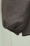 Bebe Yaka Dantelli Kolu Lastikli Gömlek -Kahve-Gömlek-349-7013-R15