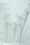 Bebe Yaka Fistolu Beli Bağcıklı Modal Tunik  -Ekru-Tunik-398-11008-R07