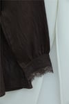 Bebe Yaka Fistolu Beli Bağcıklı Modal Tunik  -Mürdüm-Tunik-398-11008-R09