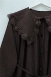 Bebe Yaka Fistolu Beli Bağcıklı Modal Tunik  -Mürdüm-Tunik-398-11008-R09