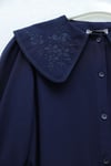Bebe Yaka Nakışlı Beli Bağlamalı Poplin Gömlek -Laci-Gömlek-441-4291-R03