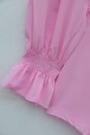 Bebe Yaka Nakışlı Beli Bağlamalı Poplin Gömlek -Pembe-Gömlek-441-4291-R20