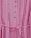 Bebe Yaka Önü Katlama Detaylı Kolu Lastikli Çilek Gömlek -Pembe-Tunik-434-5351-R20