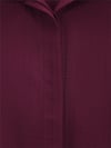 Belden Bağlamalı Fitlli Krinkıl Gömlek  -Bordo-Gömlek-120-5555-R04