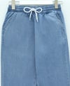 Beli Bağcıklı Cepli İspanyol Paça Kot Pantolon -Mavi-Pantolon-417-13851-R31
