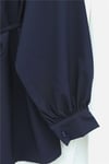 Beli Bağcıklı Düğmeli Oversize Modal Tunik -Laci-Gömlek-398-11007-R03