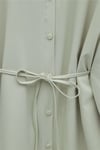 Beli Bağcıklı Düğmeli Oversize Modal Tunik -Bej-Gömlek-398-11007-R56