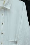 Beli Bağlamalı Bolero Detaylı Taşlı Düğmeli Gömlek  -Beyaz-Gömlek-398-1057-R02