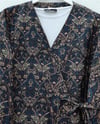 Beli Bağlamalı Cepli Desenli Kapitone Kimono -Laci-Ceket-408-6000-R03
