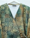 Beli Bağlamalı Cepli Desenli Kapitone Kimono -Haki-Ceket-408-6000-R05