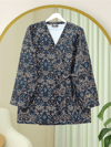 Beli Bağlamalı Cepli Desenli Kapitone Kimono -Laci-Ceket-408-6000-R03